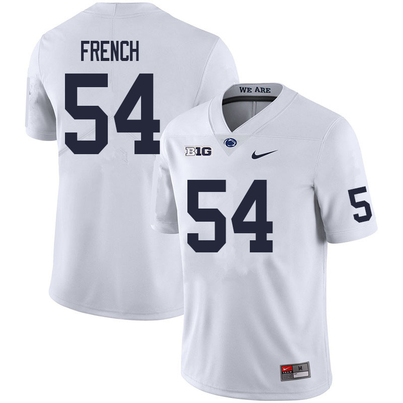 Men #54 George French Penn State Nittany Lions College Football Jerseys Sale-White